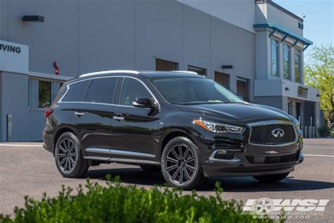 2017 Infiniti QX60 with 20" Gianelle Santoneo in Matte Black (Ball Cut Details) wheels | Wheel ...