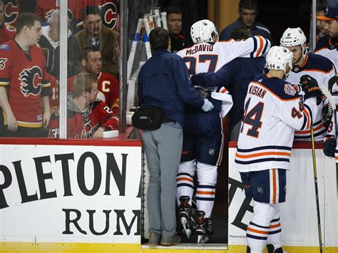 Oilers captain Connor McDavid mum on recovery from scary knee injury ...