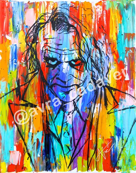 Heath Ledger the Joker Oil Painting Art Canvas Print Batman - Etsy