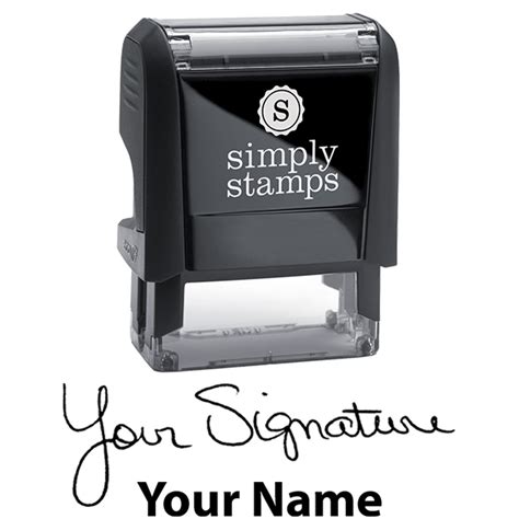 Small Signature Stamp - Name at Bottom - 1/2" x 1 1/2" - Simply Stamps