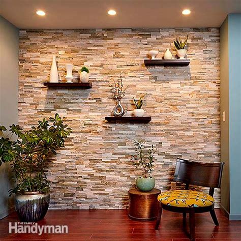 Create a Faux Stone Accent Wall Using Faux Stacked Stone