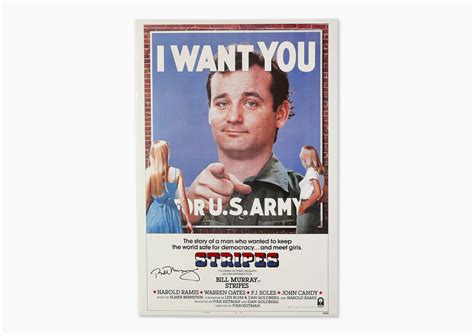 Stripes Movie Poster Signed by Bill Murray | Giftagram