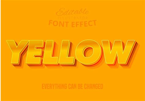 Yellow text, editable text effect 694208 Vector Art at Vecteezy