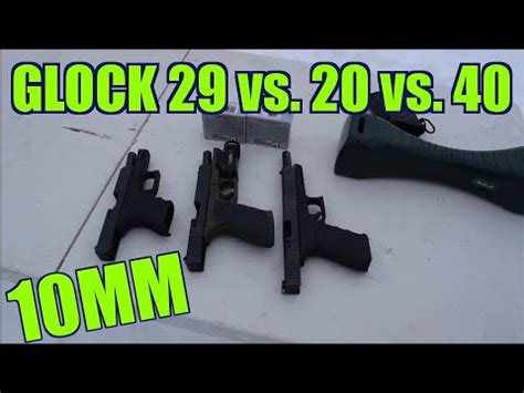 10mm Glock 40 vs. Glock 20 vs. Glock 29 Underwood JHP 165 gr vs 155gr XTP. - YouTube