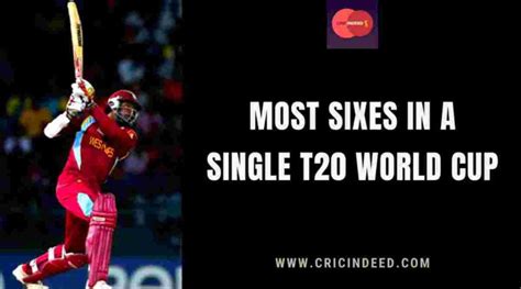 Most Sixes in a Single Edition of T20 World Cup - CricIndeed