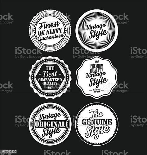 Black And White Vintage Labels Collection Stock Illustration - Download Image Now - Bean, Cafe ...