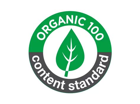 Organic 100 Content Standard Logo PNG vector in SVG, PDF, AI, CDR format