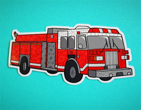 Fire Truck Sticker (WATERPROOF)