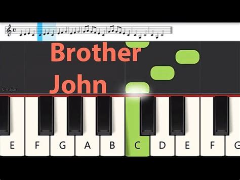 Easy Piano: Are You Sleeping Brother John - Song Tutorial with Music ...