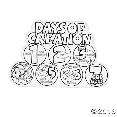 Color Your Own 7 Days of Creation Displays | Creation coloring pages ...