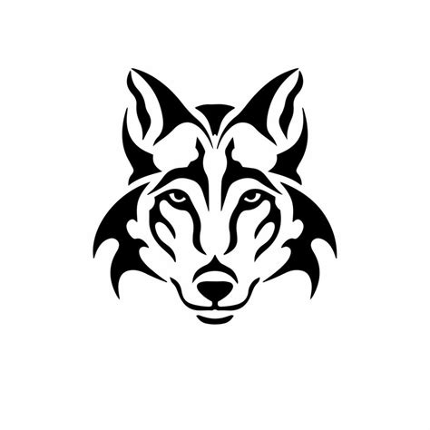 Tribal Wolf Head Logo. Tattoo Design. Animal Stencil Vector Illustration 19015760 Vector Art at ...