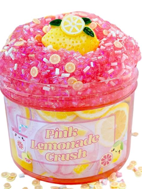 Pink Lemonade Bingsu Slime Pink Clear Scented Slime Kids - Etsy