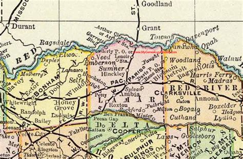 Lamar County, Texas 1897 Map