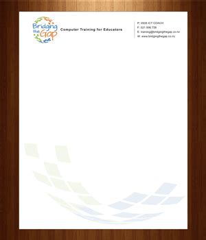 Computer Training in the Education sector - Letterhead | 54 Letterhead Designs for Bridging the Gap