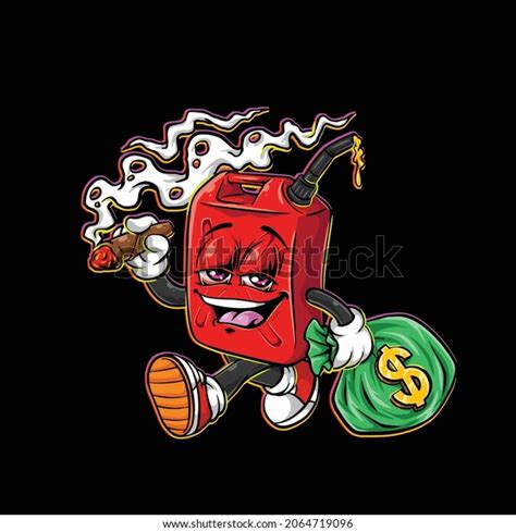 Gasoline Jerry Can Smoking Blunt Weed Stock Vector (Royalty Free ...