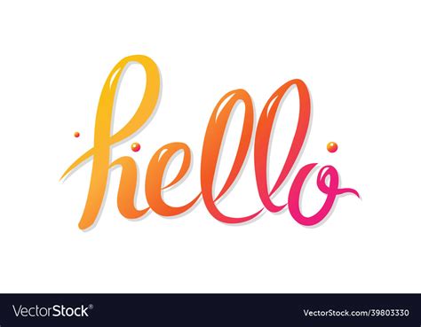 Hello text isolated white background Royalty Free Vector