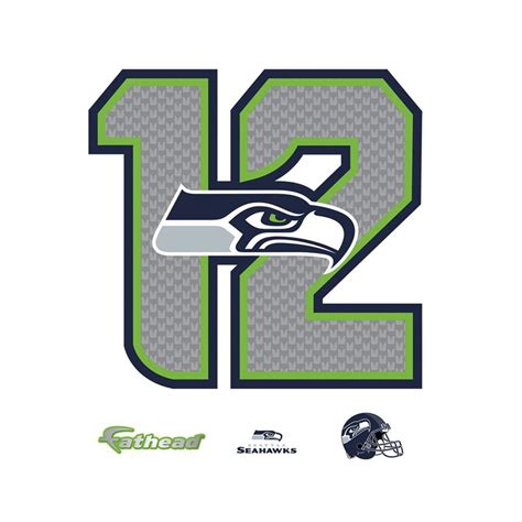 Seattle Seahawks 12: Logo - Large Officially Licensed NFL Removable ...