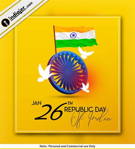 26 January Republic Day Modern Social Media post - Indiater