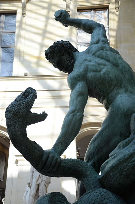 HD wallpaper: Statue, Louvre, Kill, Snake, Greek, kill the snake, greek ...