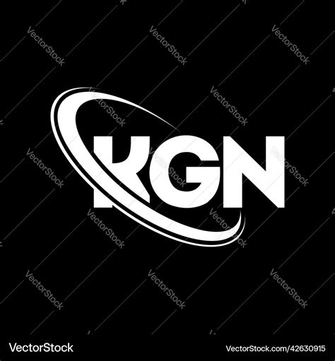 Kgn logo letter letter logo design Royalty Free Vector Image