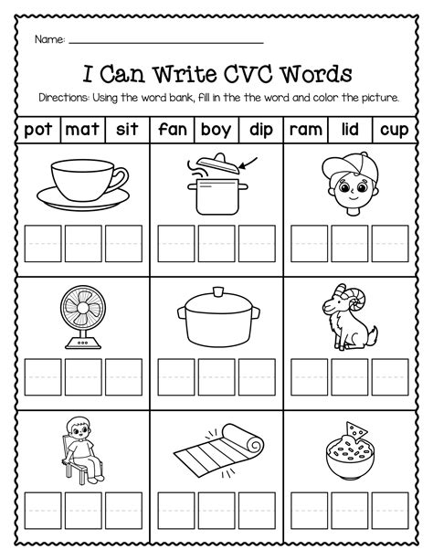 Engaging CVC Words Worksheets For Kindergarten And 1st, 56% OFF