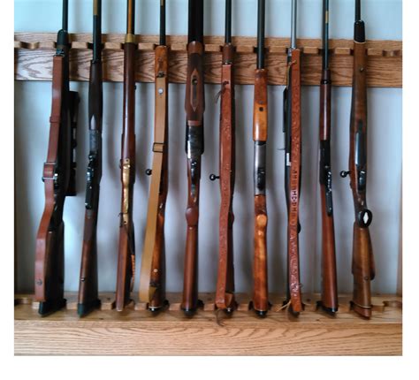 Oak Wooden Vertical Gun Rack 6 Place Long Gun Display – Gun Racks For Less