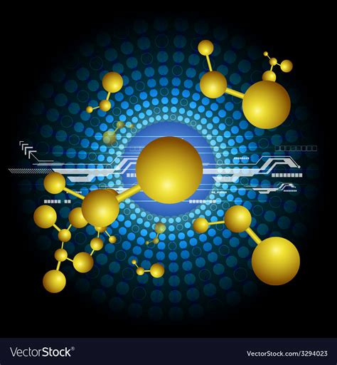 Abstract science and technology background Vector Image