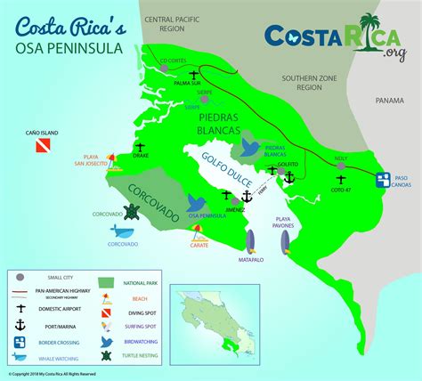 Learn more about Costa Rica's Osa Peninsula! | Costa rica map, Osa ...