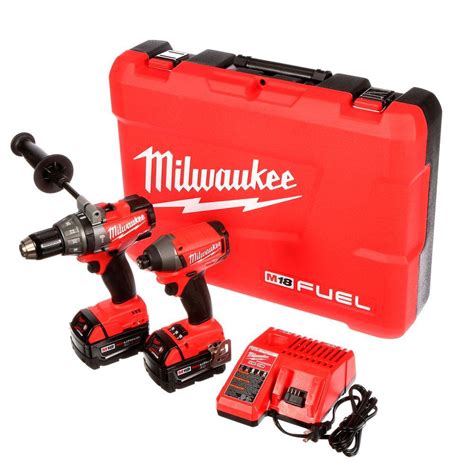 Milwaukee M18 FUEL 18-Volt Lithium-Ion Brushless Hammer Drill/Impact ...