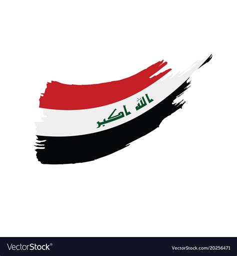 Iraqi flag Royalty Free Vector Image - VectorStock