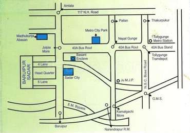 Janapriyo Real Estate Baruipur Sadar City Map - Baruipur, Kolkata South Location Map