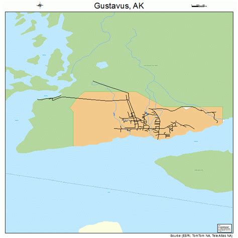 Gustavus Alaska Street Map 0230940