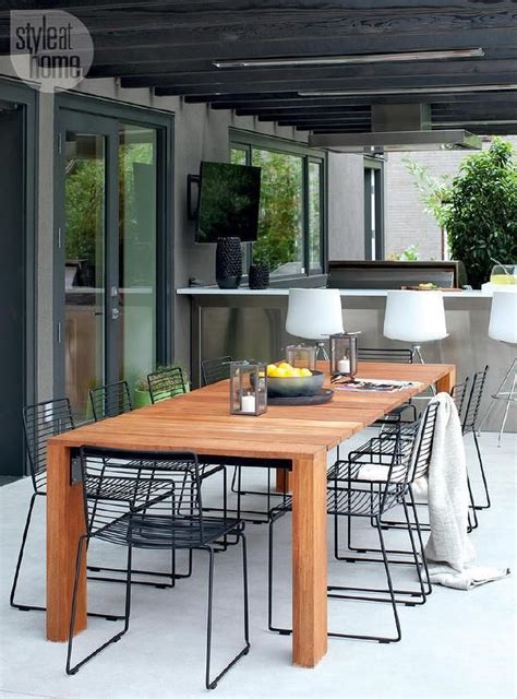 Patio Dining Table Black