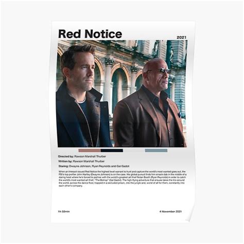 "Red Notice movie poster" Poster for Sale by madisonbennetts | Redbubble