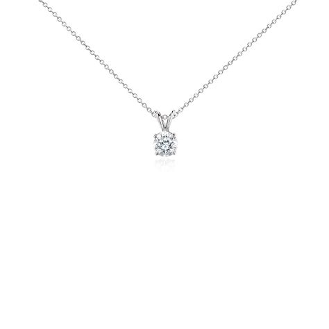 Diamond Solitaire Pendant in Platinum (1 ct. tw.) | Blue Nile