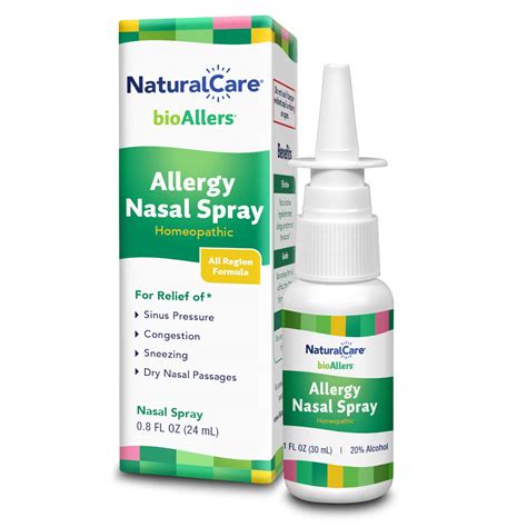 NaturalCare bioAllers Allergy Nasal Spray, Homeopathic Allergy Spray for Congestion Relief ...