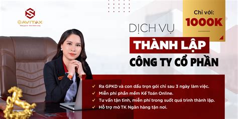 Dịch Vụ Thành Lập Công Ty Cổ Phần - Tư Vấn Thuế Savitax