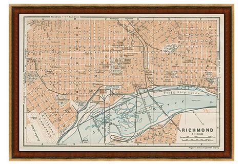 Richmond Map on OneKingsLane.com iloverichmond | Richmond map, Framed ...