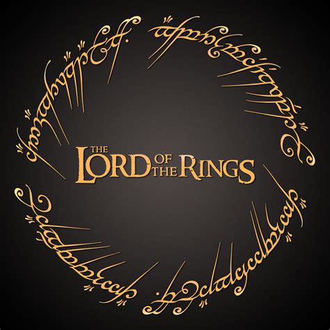 The Lord of the Rings golden movie logo by freeco on DeviantArt