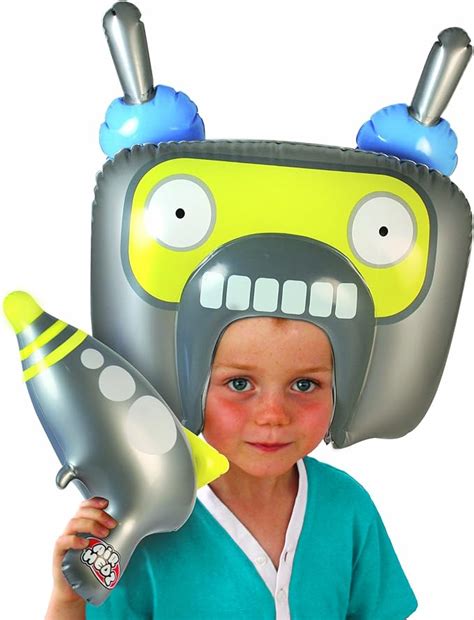 Amazon.com: Bluw Inc Inflatable Robot Head and Blaster : Toys & Games