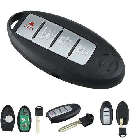 Portable 4 Buttons Car Remote Key Replacement Keyless Entry Ignition ...