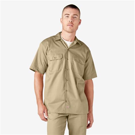 Short Sleeve Work Shirt , Military Khaki XL | Mens Shirts | Dickies