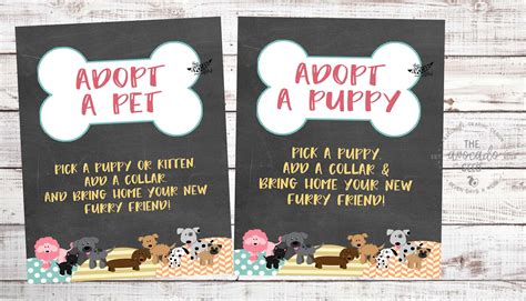 Adopt a Pet & Adopt a Puppy Signs DIY Printing INSTANT - Etsy