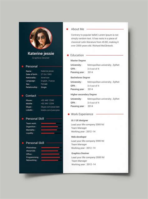 Architecture Resume Template Psd | Resume for You