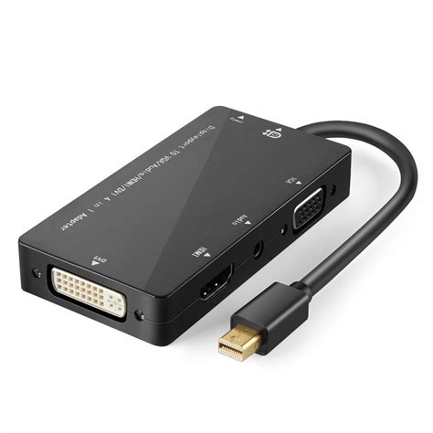 Mini DisplayPort to HDMI DVI VGA 3.5mm Audio Adapter (Thunderbolt 2 ...