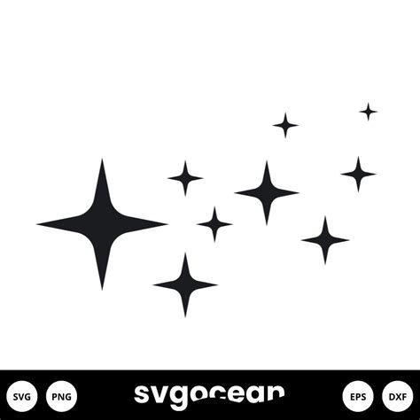 Sparkle Stars Svg vector for instant download - Svg Ocean — svgocean