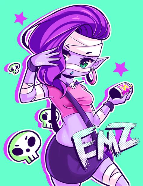 Emz Brawl Stars by StarhSAMA on DeviantArt Anime Angel, Pyssla Pokemon, Hunger Games Fan Art ...