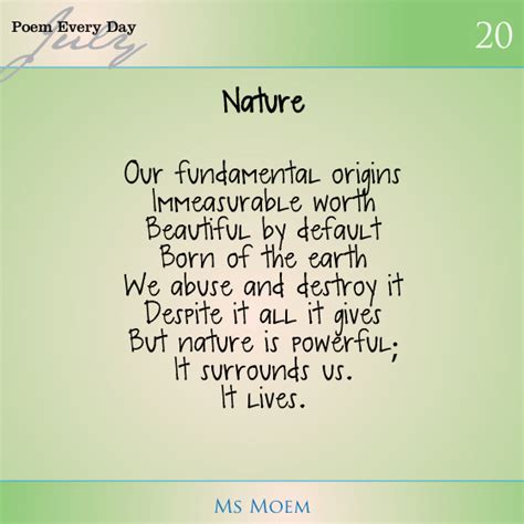 A Poem About Nature | Ms Moem | Poems. Life. Etc.