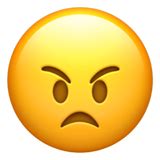 😠 Angry Face Emoji on Apple iOS 11.1