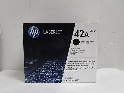 GENUINE HP Q5942A 42A BLACK TONER CARTRIDGE LJ 4240,4250 NEW SEALED ...